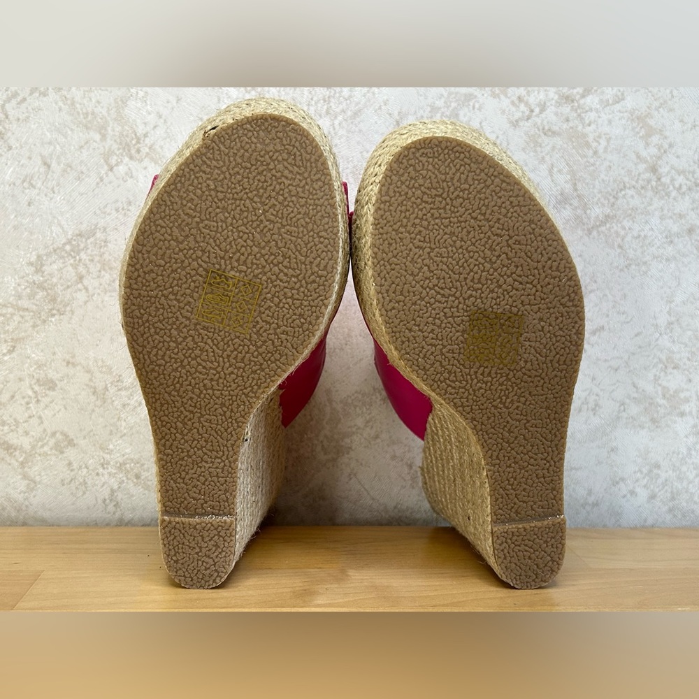 Perphy Espadrille Wedge Slides Hot Pink Platform Sandals Size 7.5 NWT - Picture 7 of 8